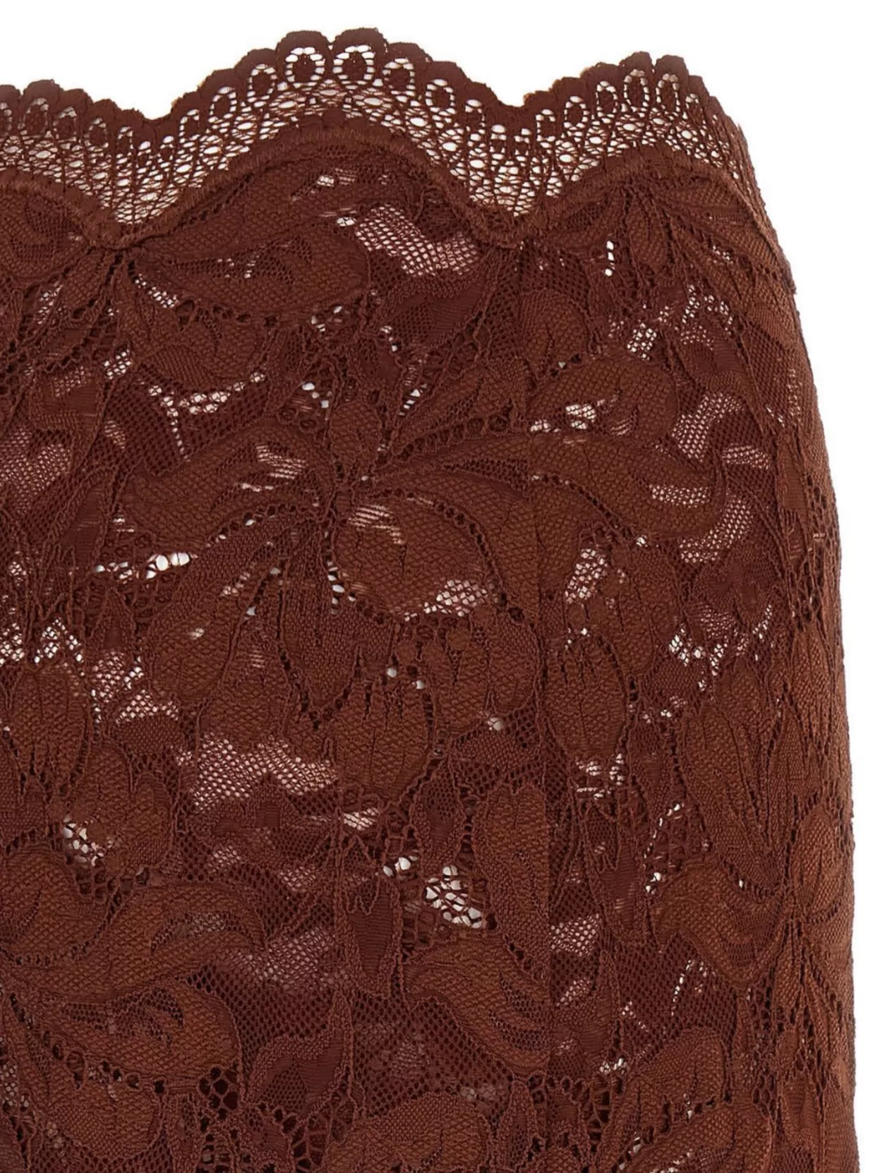 Paco Rabanne Floral Lace Skirt Scalloped Hem