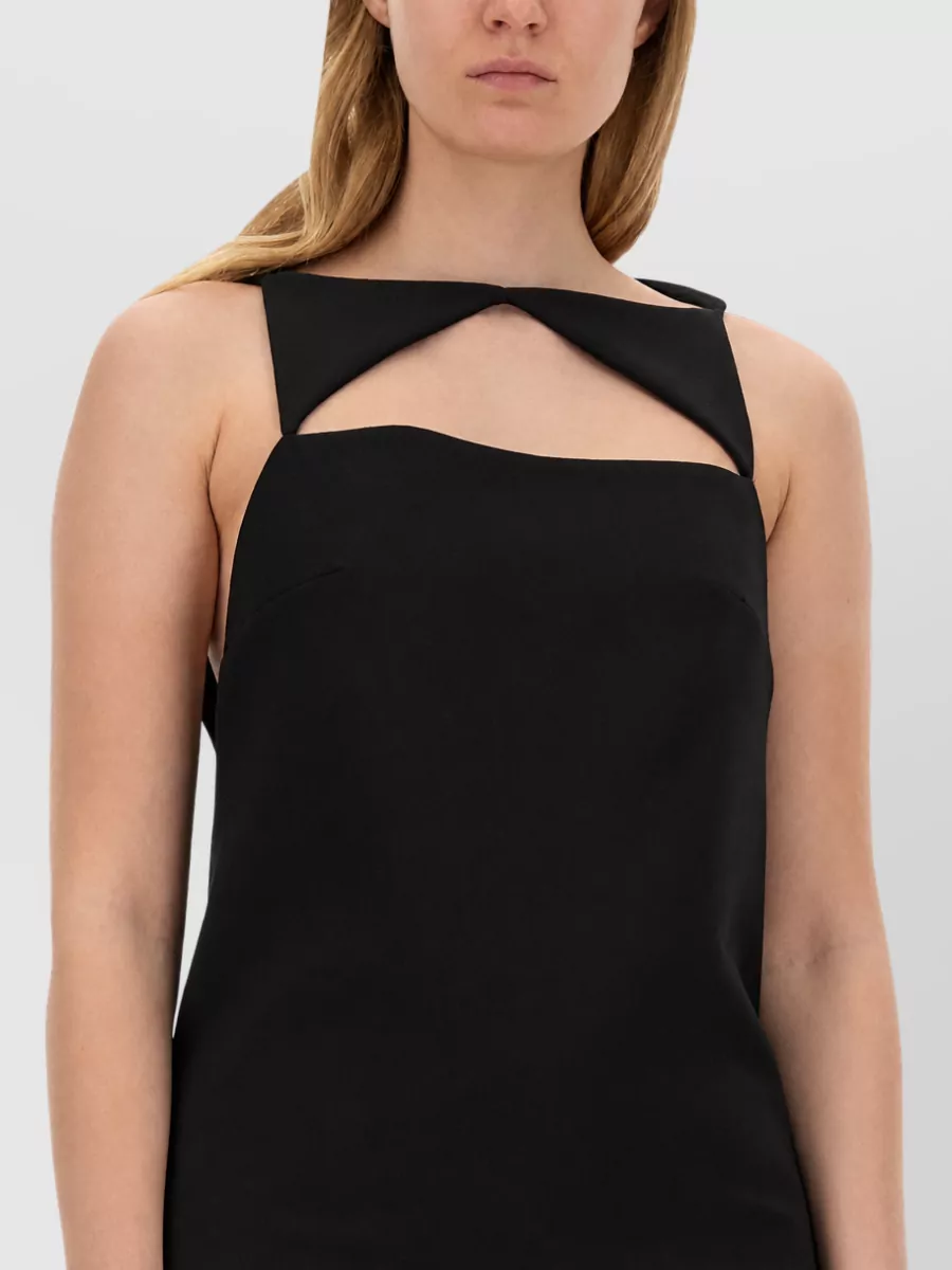 Versace Wool-Blend Straight Cutout Mini Dress