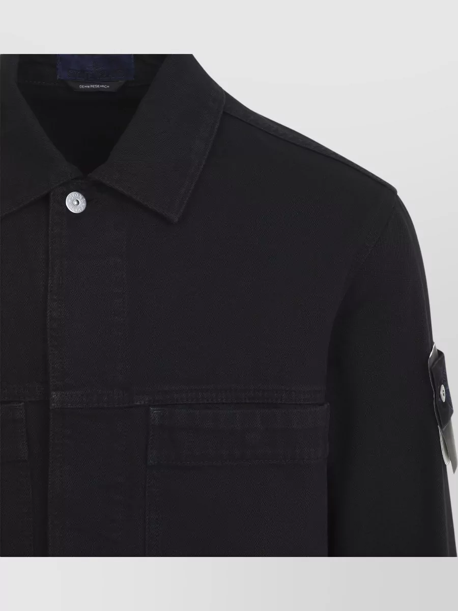 Stone Island Cotton Single Breasted Coat