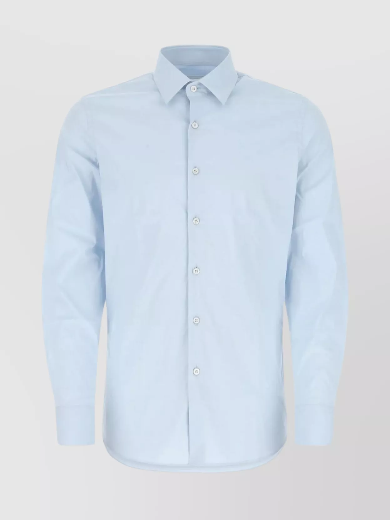 Shop Prada Poplin Shirt With Long Sleeves