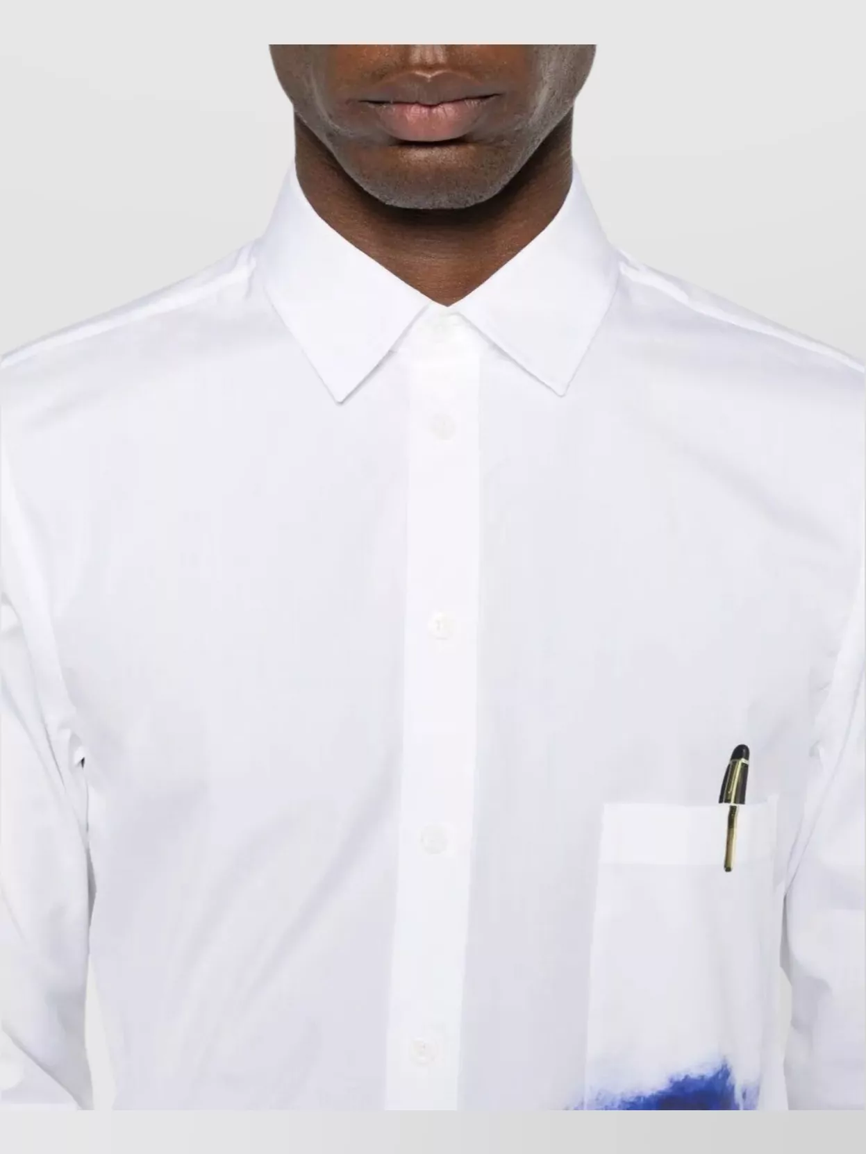 Moschino Collar Long Sleeves Patch Pocket Button-Up Shirt