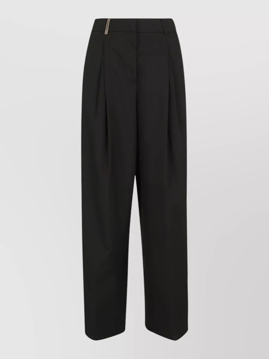 Peserico High-Rise Pleated Wide-Leg Trousers