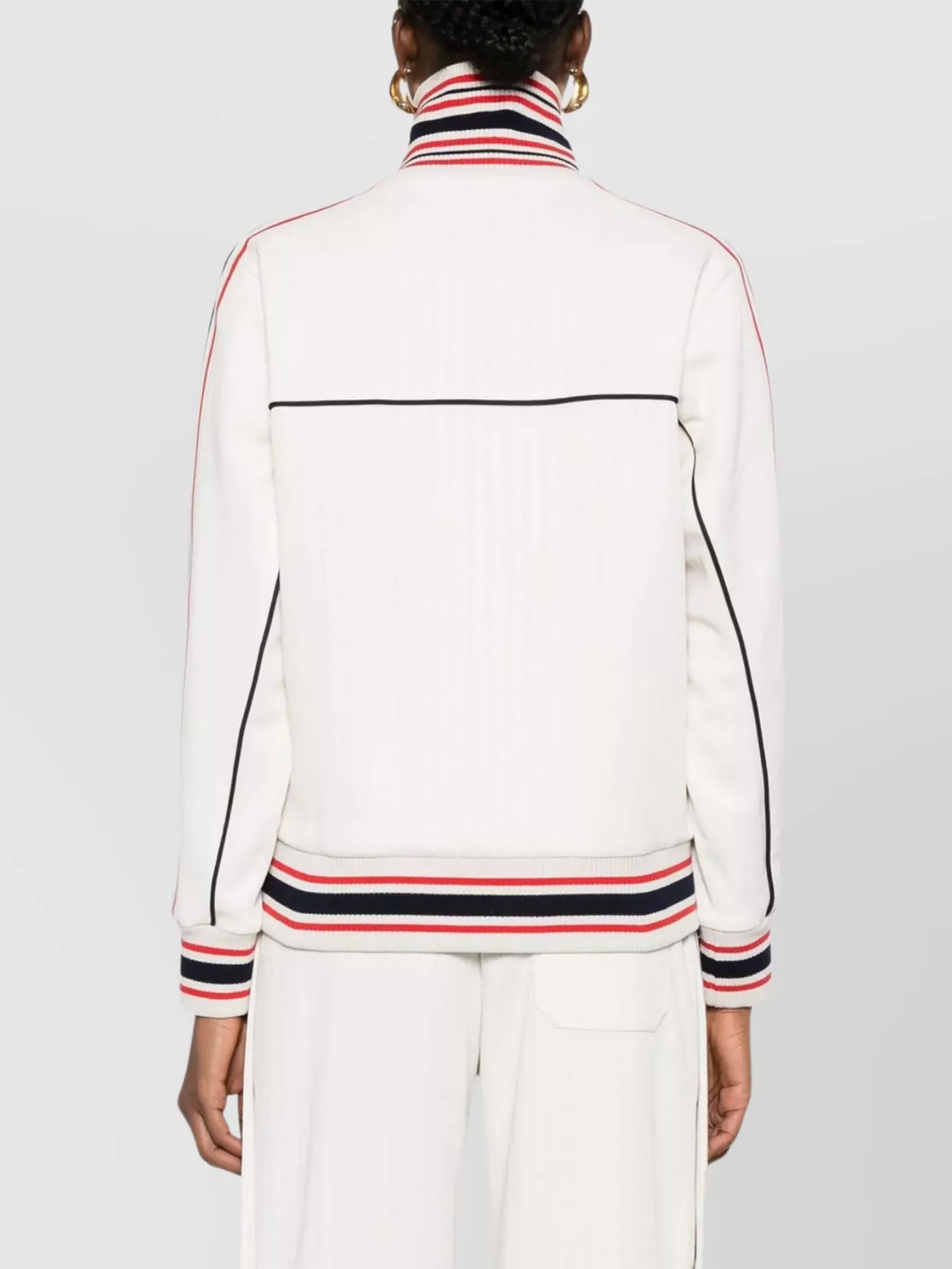 Golden Goose Track Sweatshirt With Contrasting Hem Edges