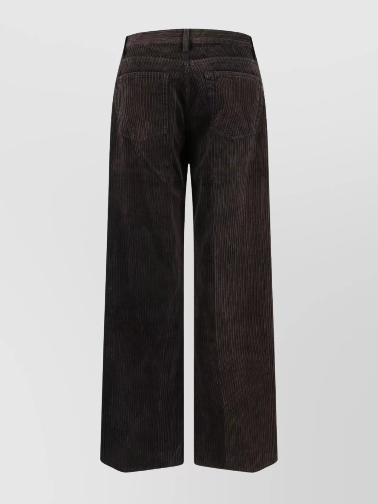 Frame Wide-leg Corduroy Trousers And Pockets In Brown