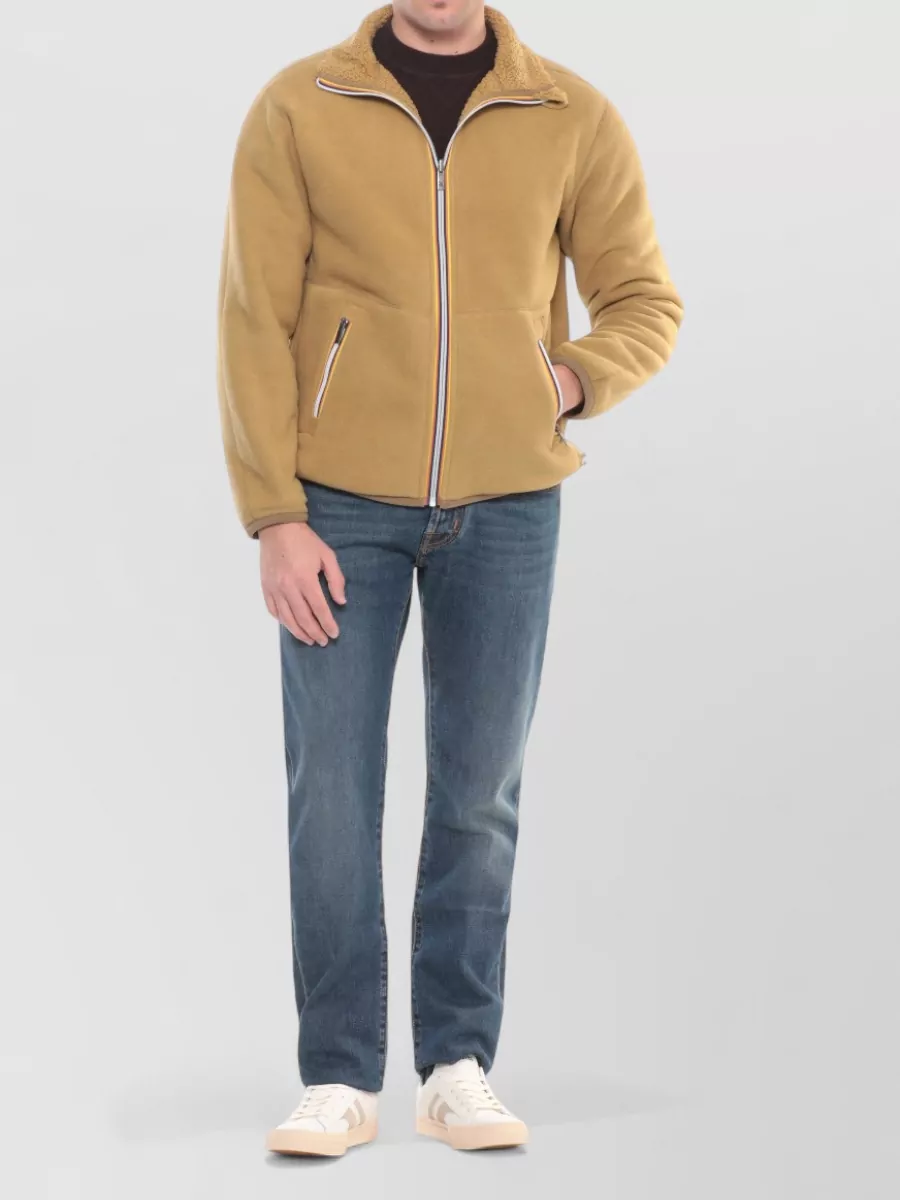 K-Way Reversible High Neck Textured Short Jacket