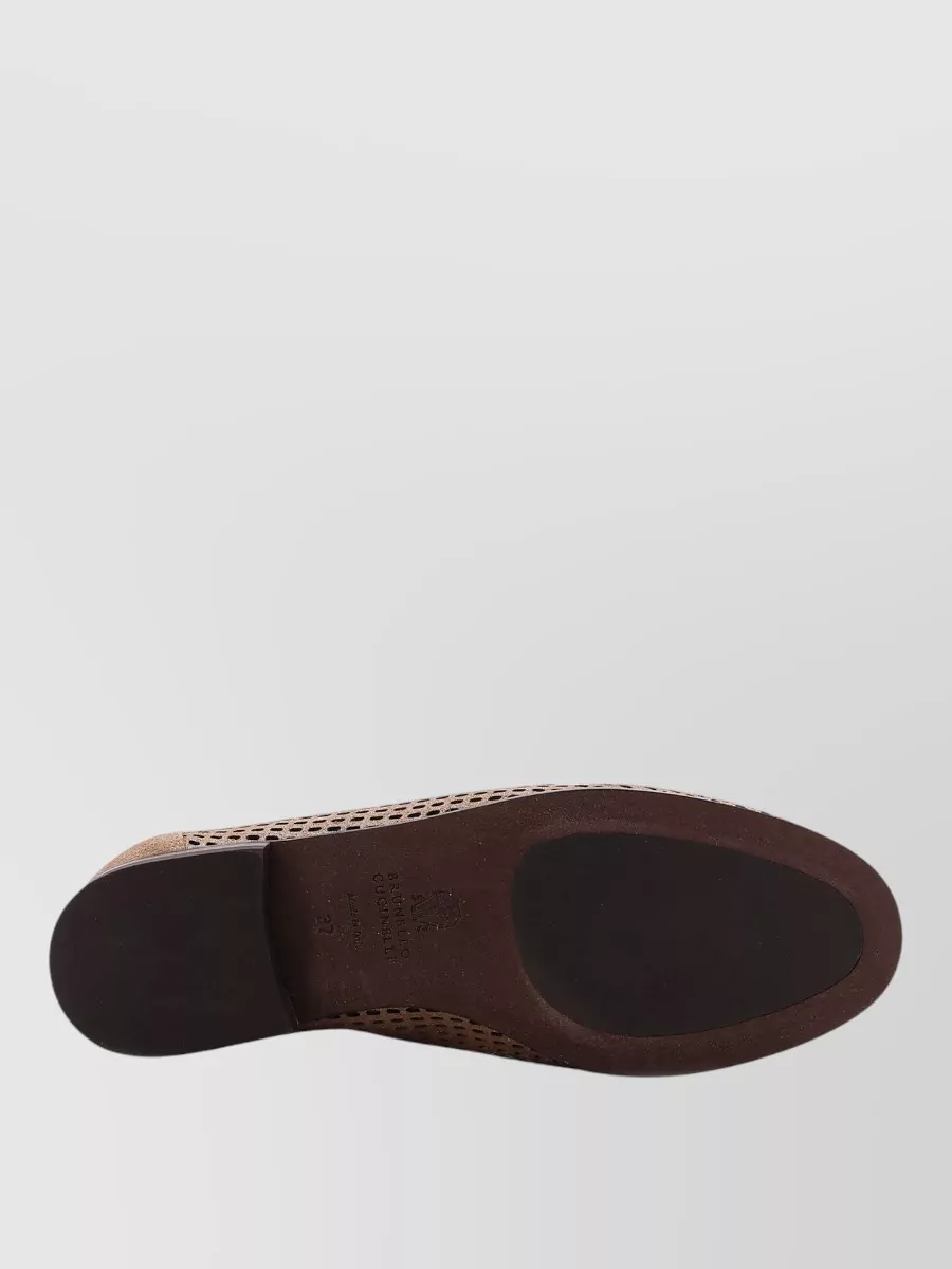 Brunello Cucinelli Suede Sneakers Lurex Effect Leather Sole