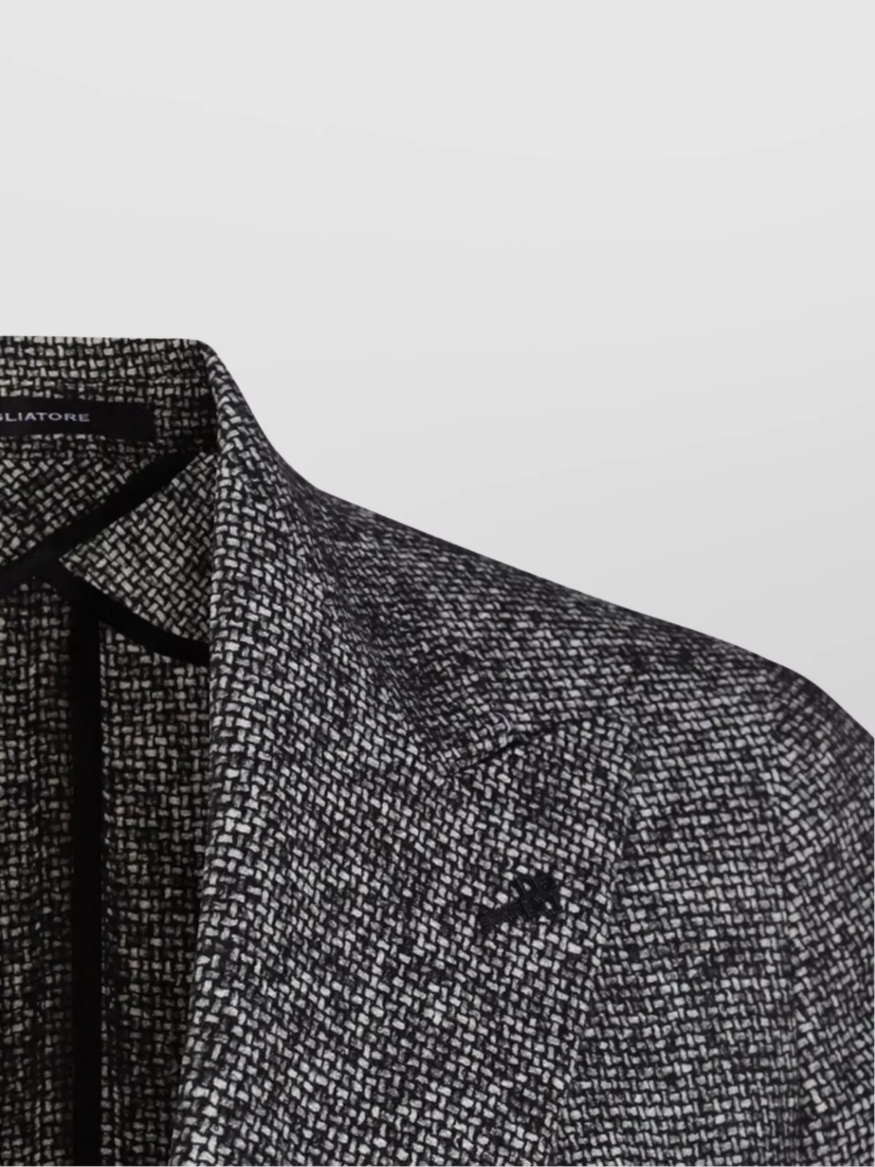 Tagliatore Textured Fabric Double-Breasted Front Pockets Notch Lapel