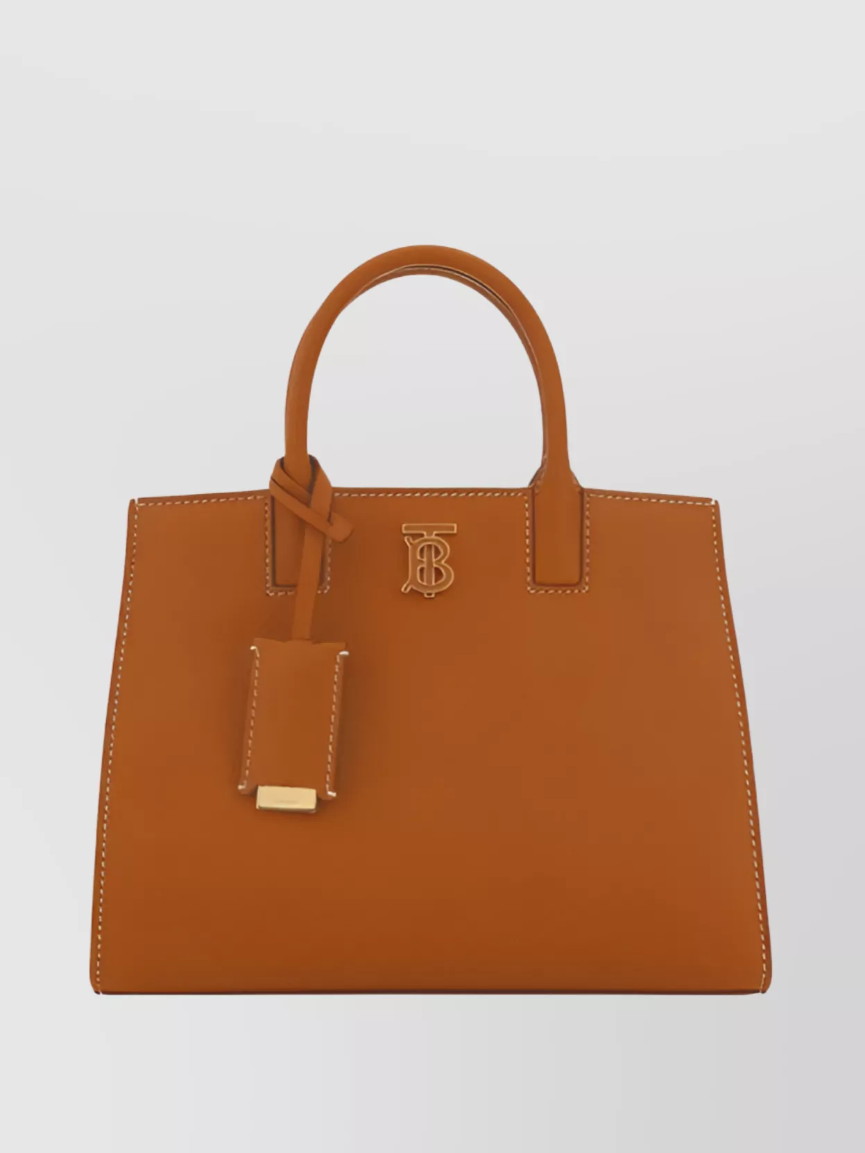 Shop Burberry Frances Leather Tote Bag With Gold Hardware