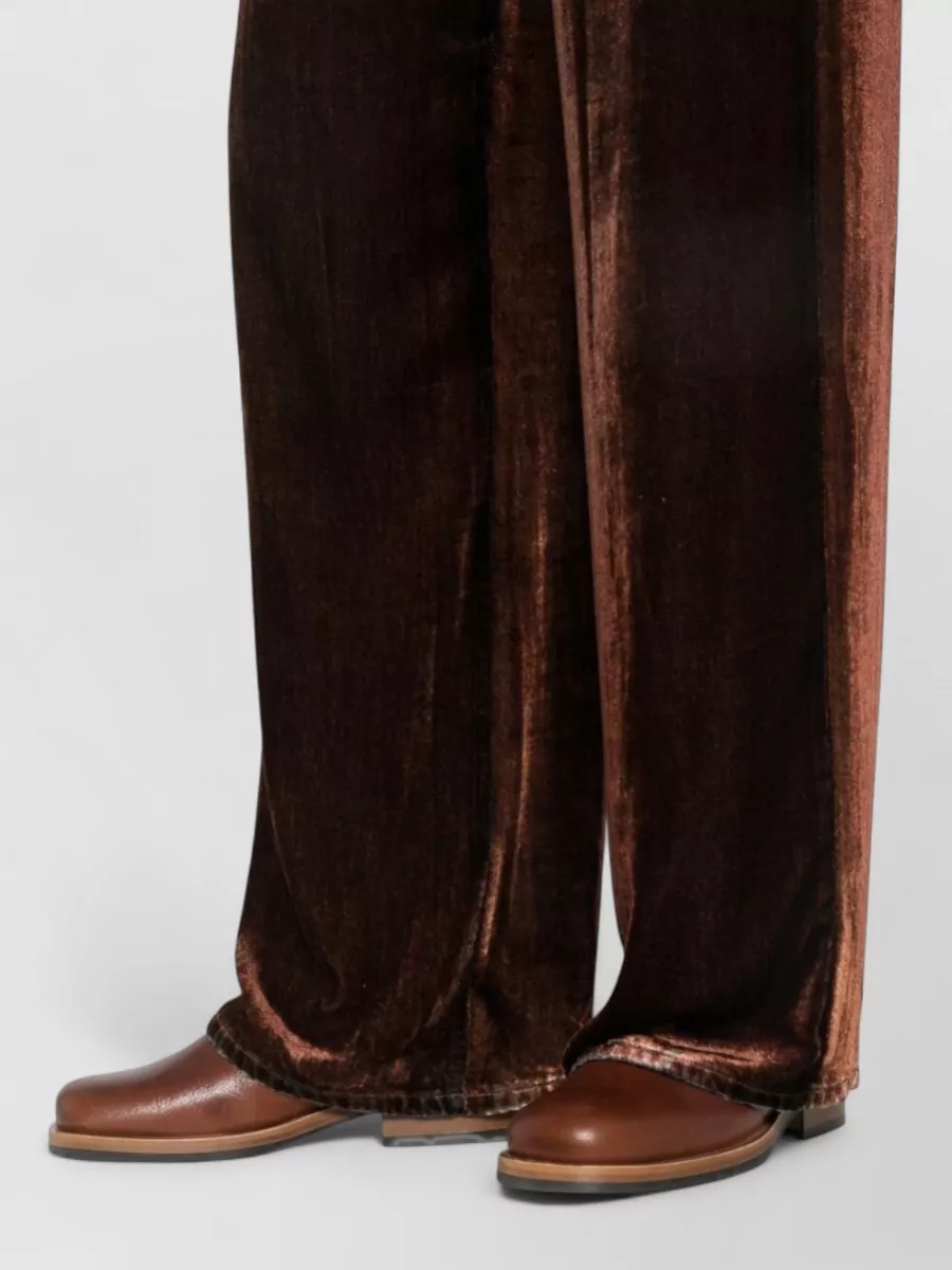 Pierre Louise Mascia Velvet Wide-Leg Trousers