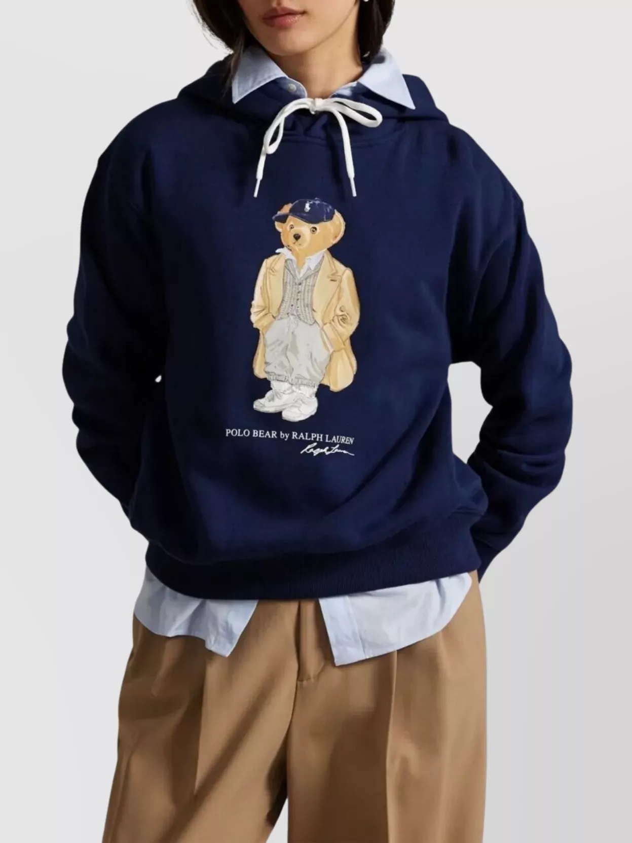 Polo Ralph Lauren Bear Cotton Hoodie Drawstring Hood