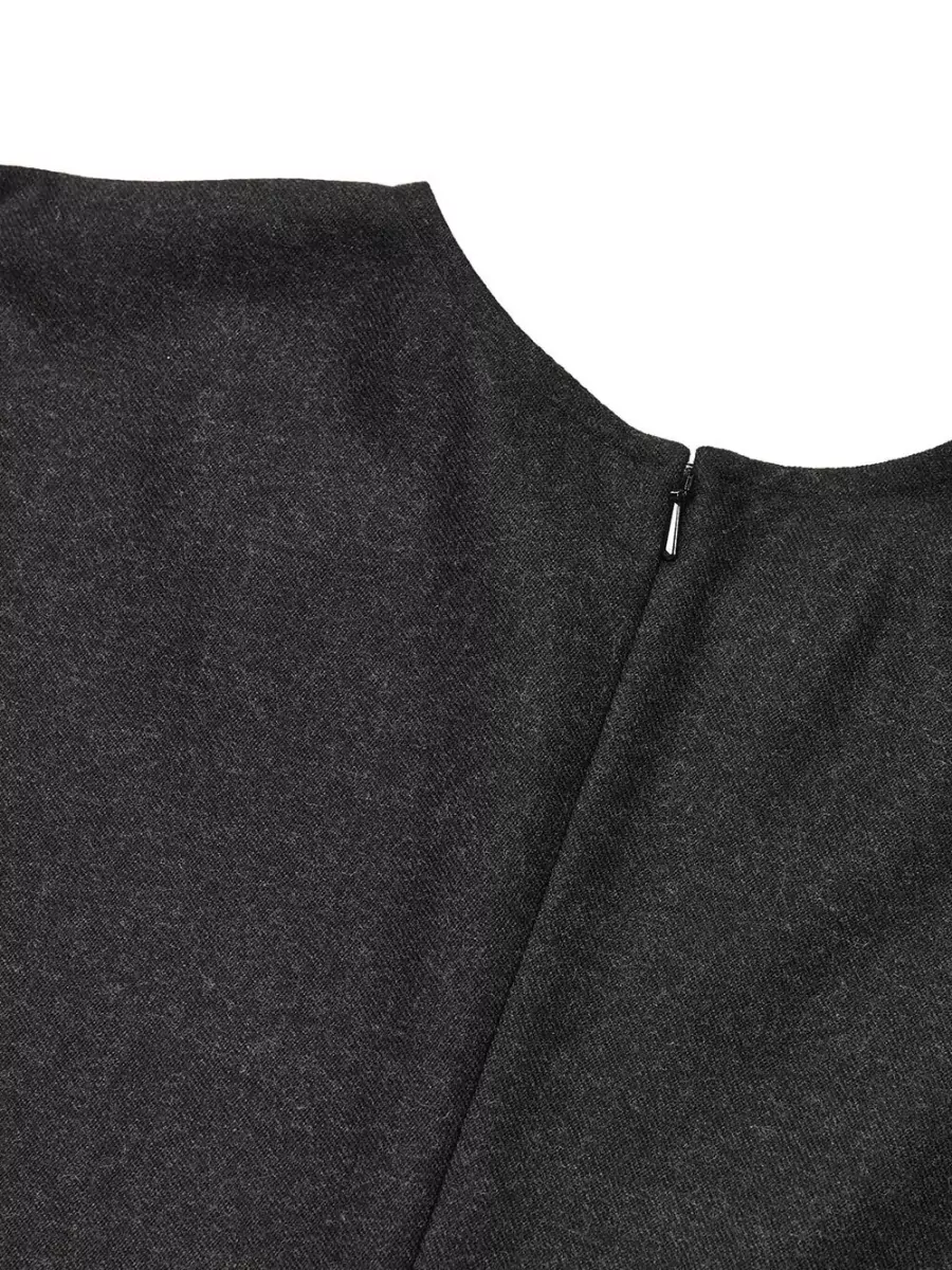 Victoria Beckham Virgin Wool Dolman-Sleeve Midi Dress