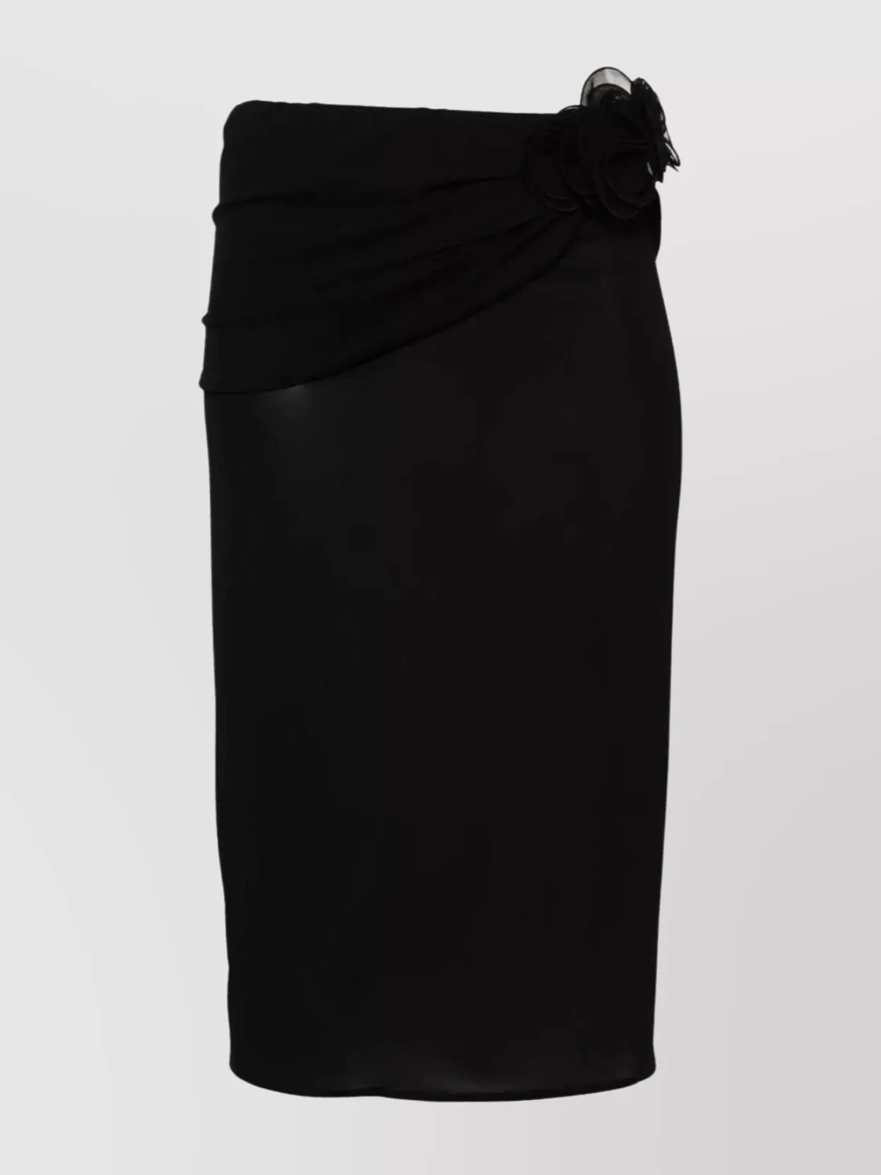 Magda Butrym Embellished Floral High-Waisted Ruched Midi Skirt
