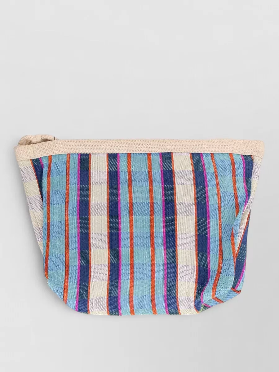 Isabel Marant Nylon Clutch Bag Striped Pattern Design