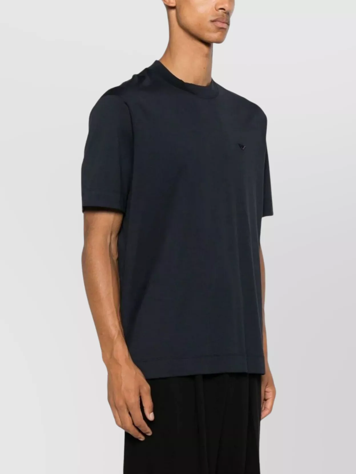 Emporio Armani Crew Neck Short Sleeves Straight Hem