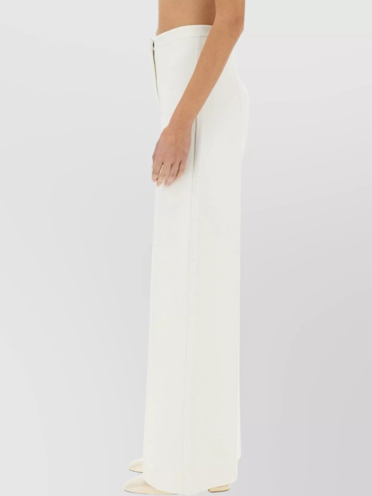 THEORY WIDE LEG HIGH-RISE SEAM DETAIL TROUSERS