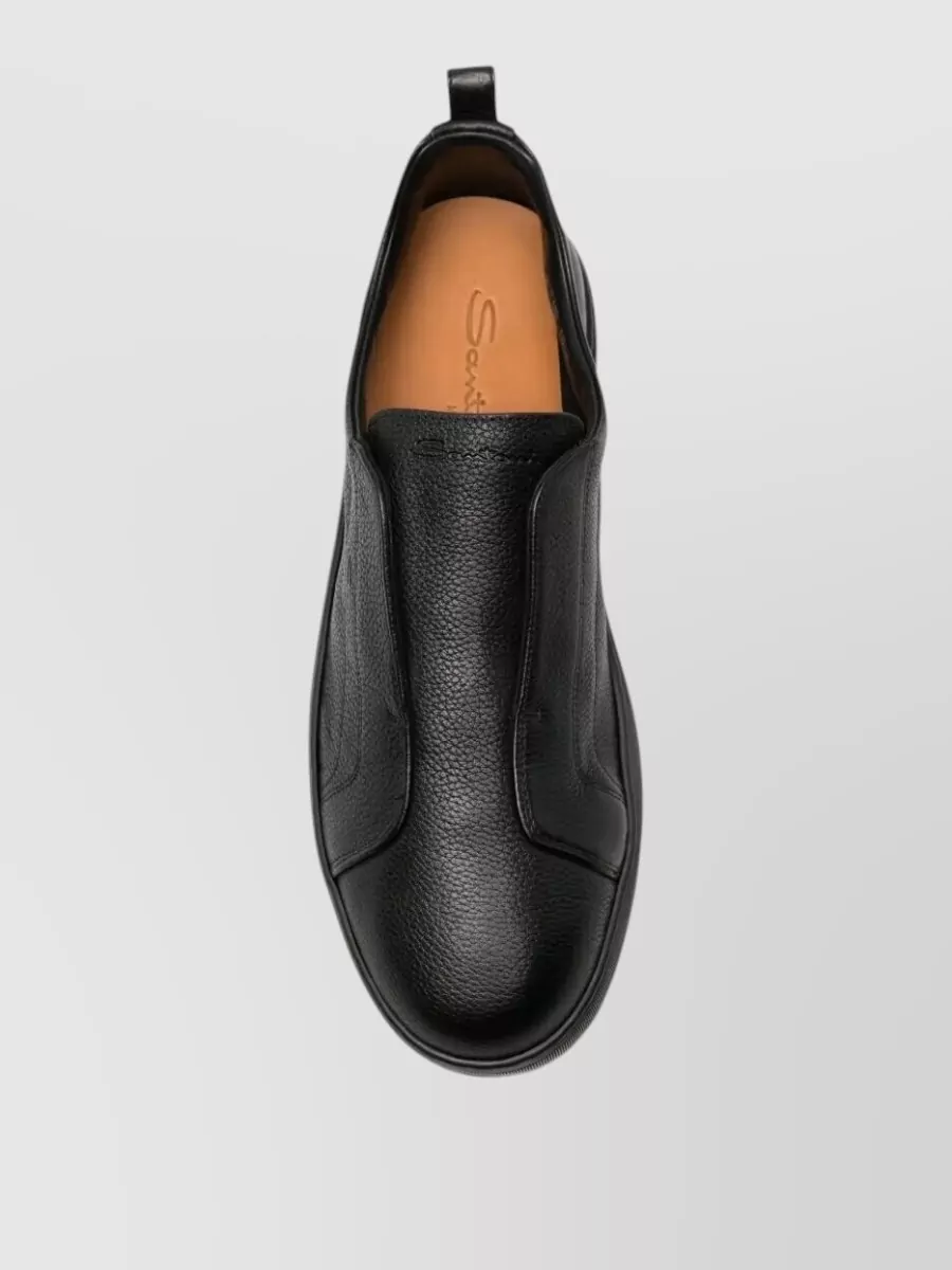 Santoni Leather Slip-On Sneakers