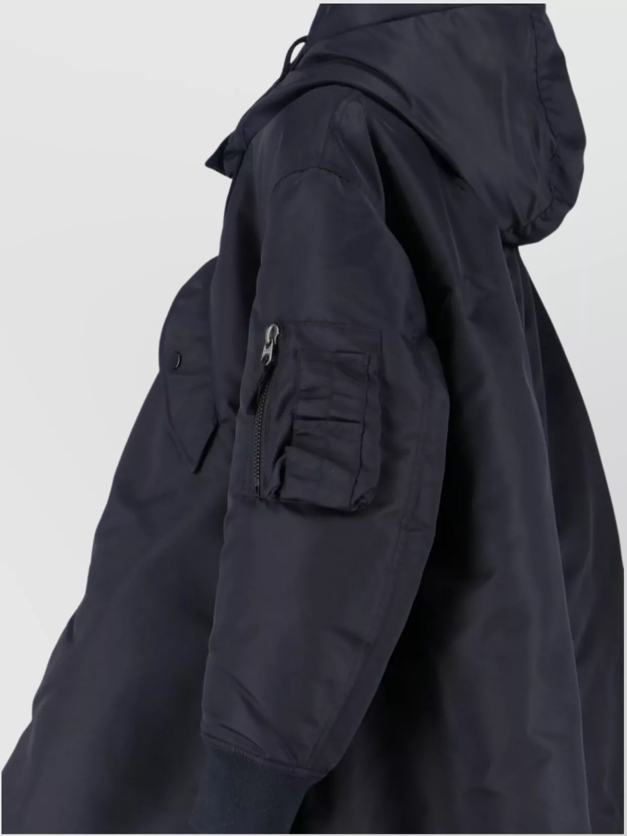 Aspesi Hooded Jacket With Arm Pocket And Drawstring