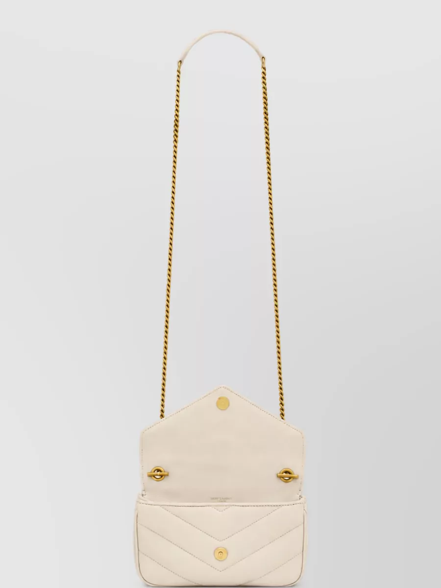 Saint Laurent Loulou Mini Clutch Bag Chain Strap