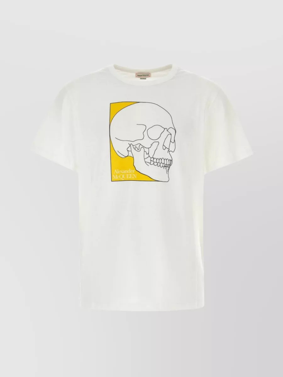 Shop Alexander Mcqueen Cotton Skull Graphic T-shirt In White