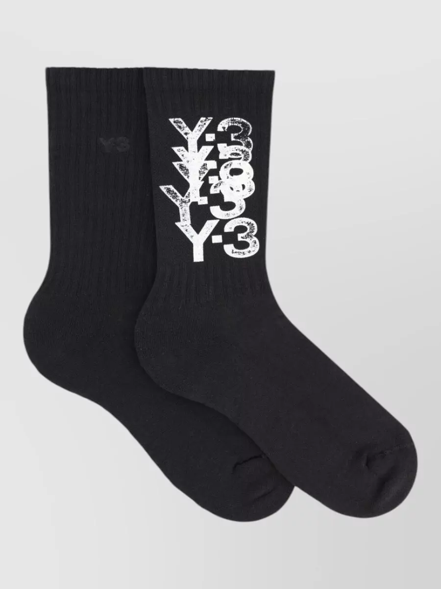 Y-3 Logo-Print Socks