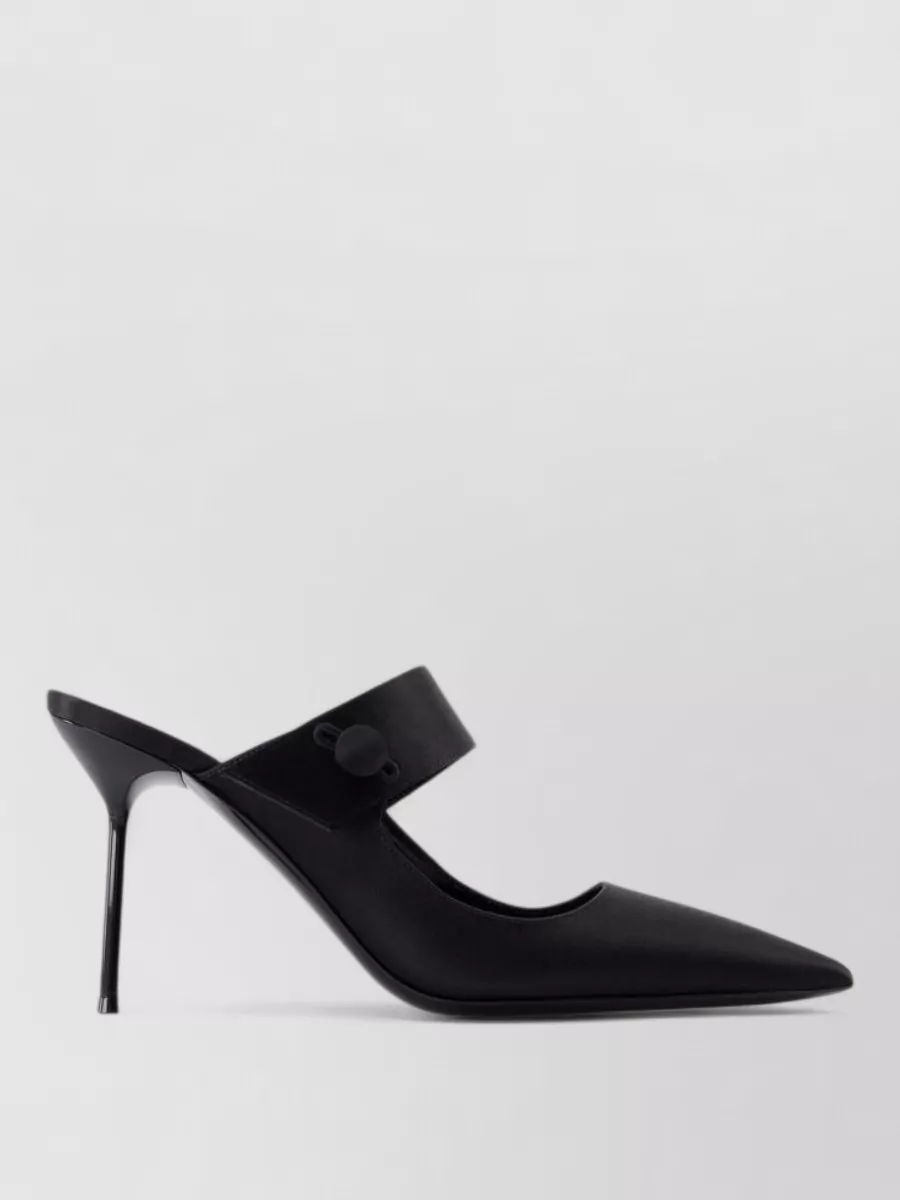 Paris Texas silk satin pointed-toe mules