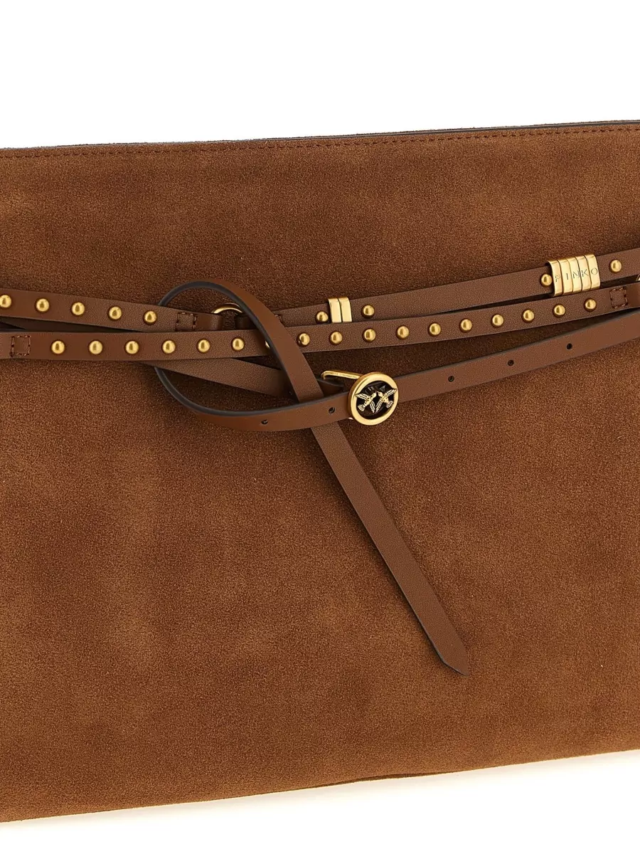 Pinko Large Leather Belt Shoulder Bag