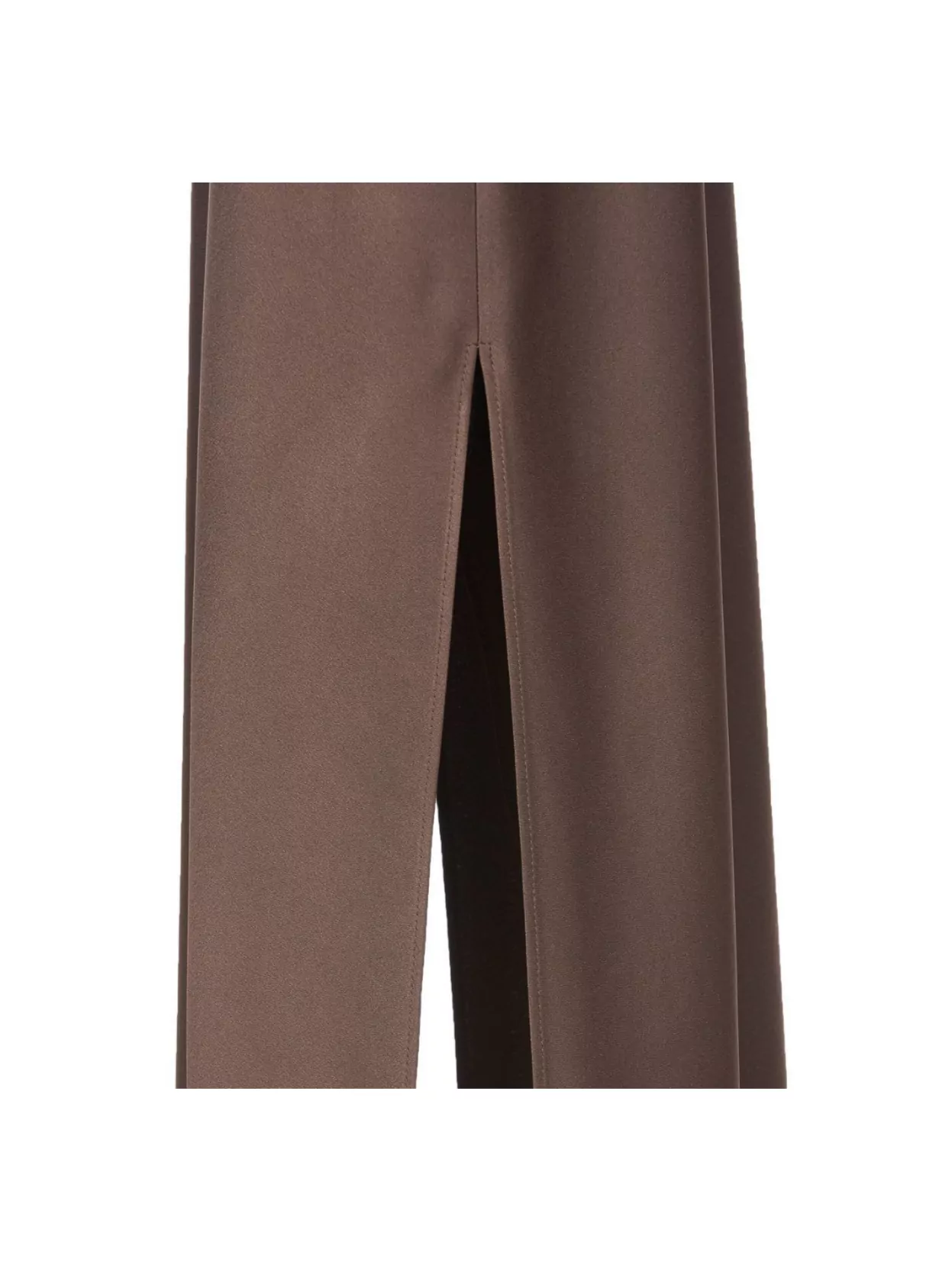 Brunello Cucinelli Elasticized High Waist Satin Finish Side Slit