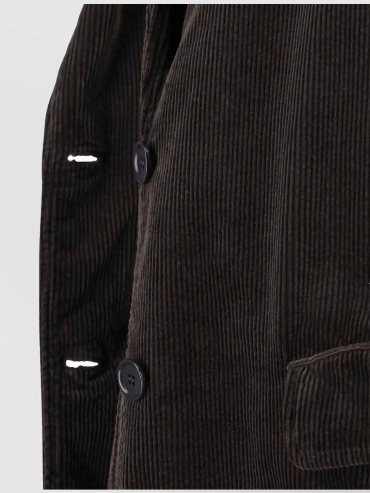 Aspesi Corduroy Flap Pockets Longline Notched Lapels