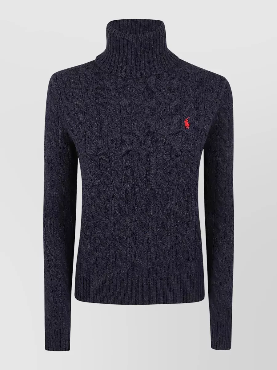 Polo Ralph Lauren wool cashmere cable knit turtleneck sweater