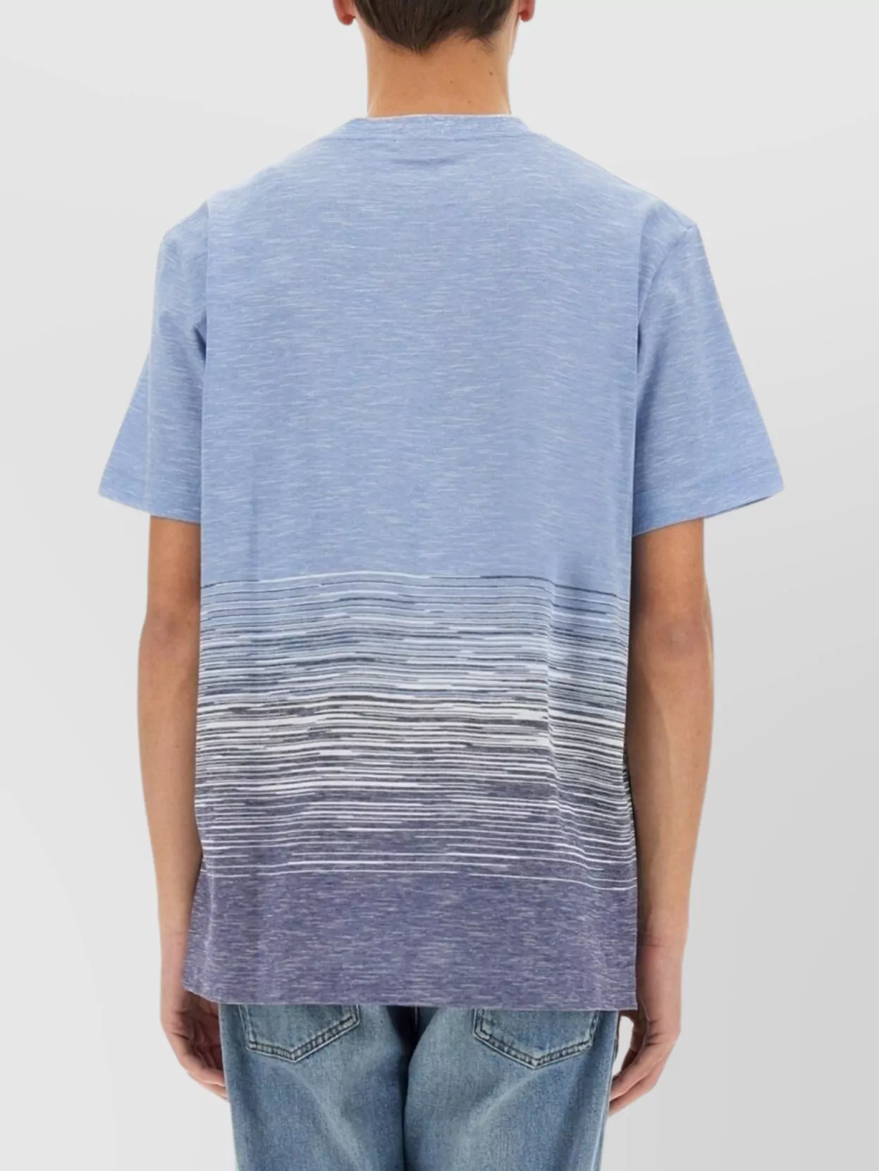 Missoni Cotton And Linen T-Shirt With Gradient Pattern
