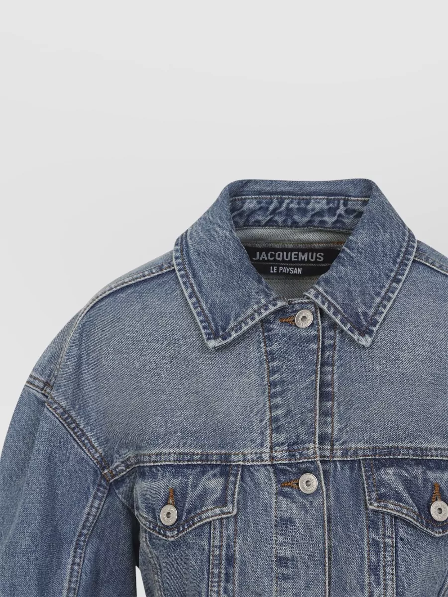 Jacquemus Denim Jacket Long Sleeves Collared Neck
