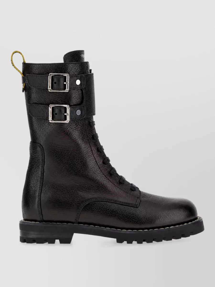Fendi Leather lace-up boots