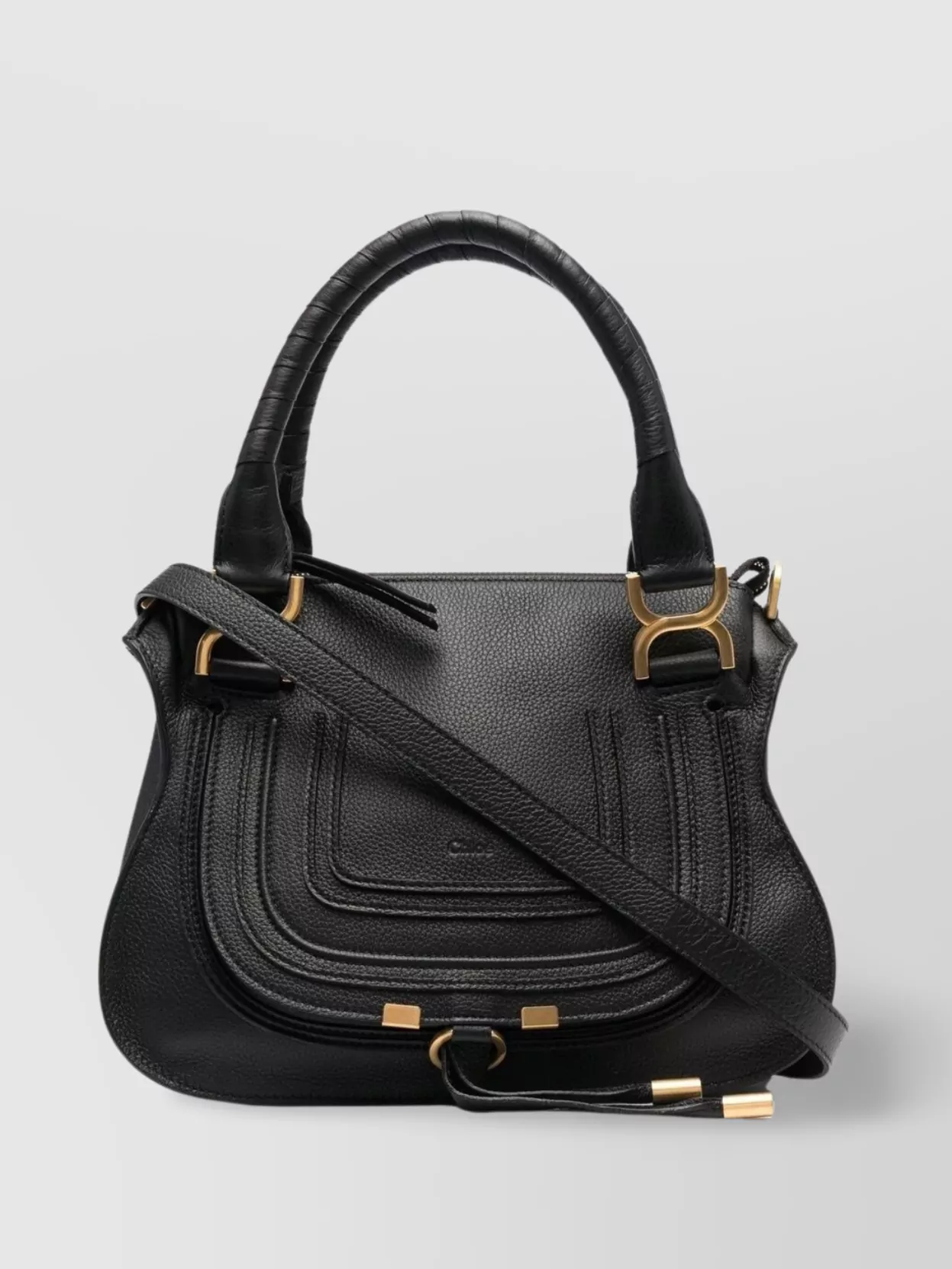 Shop Chloé Marcie Versatile Shoulder Bag In Black