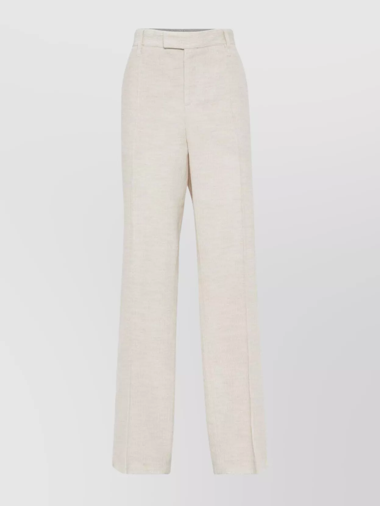 Brunello Cucinelli Wide-leg Trousers With Pockets And Pleats In Neutral