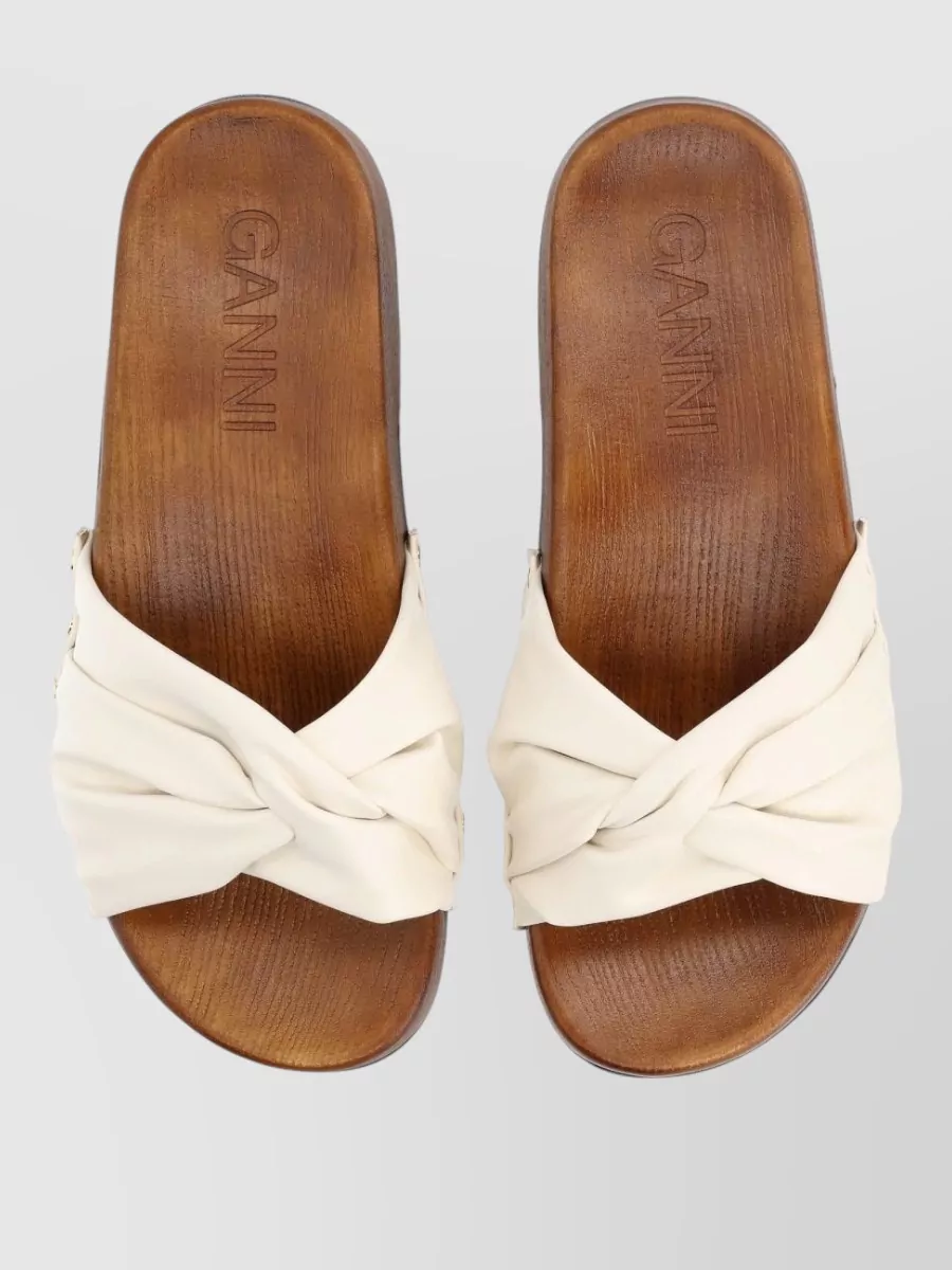 Ganni Recycled Leather Slides