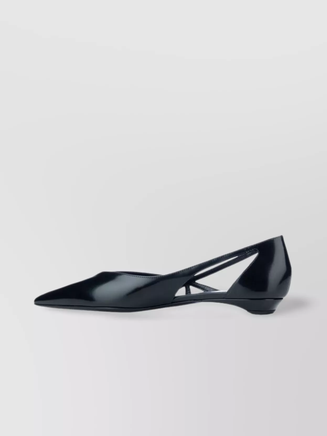Prada Cut-out Pointed Toe Ballerina Shoes