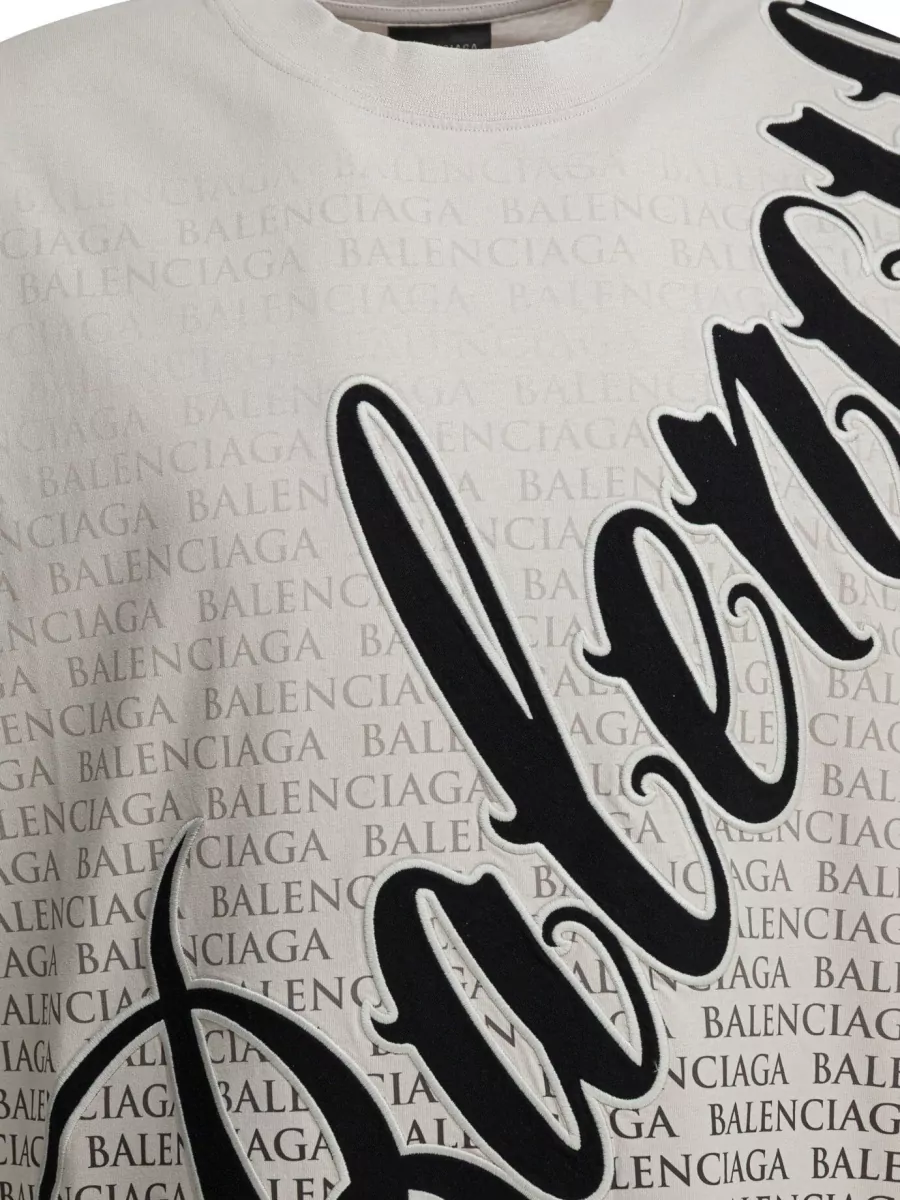 Balenciaga Big B Logo Crew Neck T Shirt