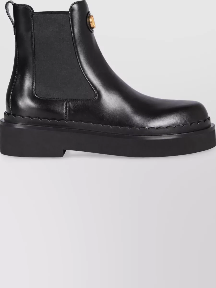 Valentino Garavani Leather Chelsea Boots