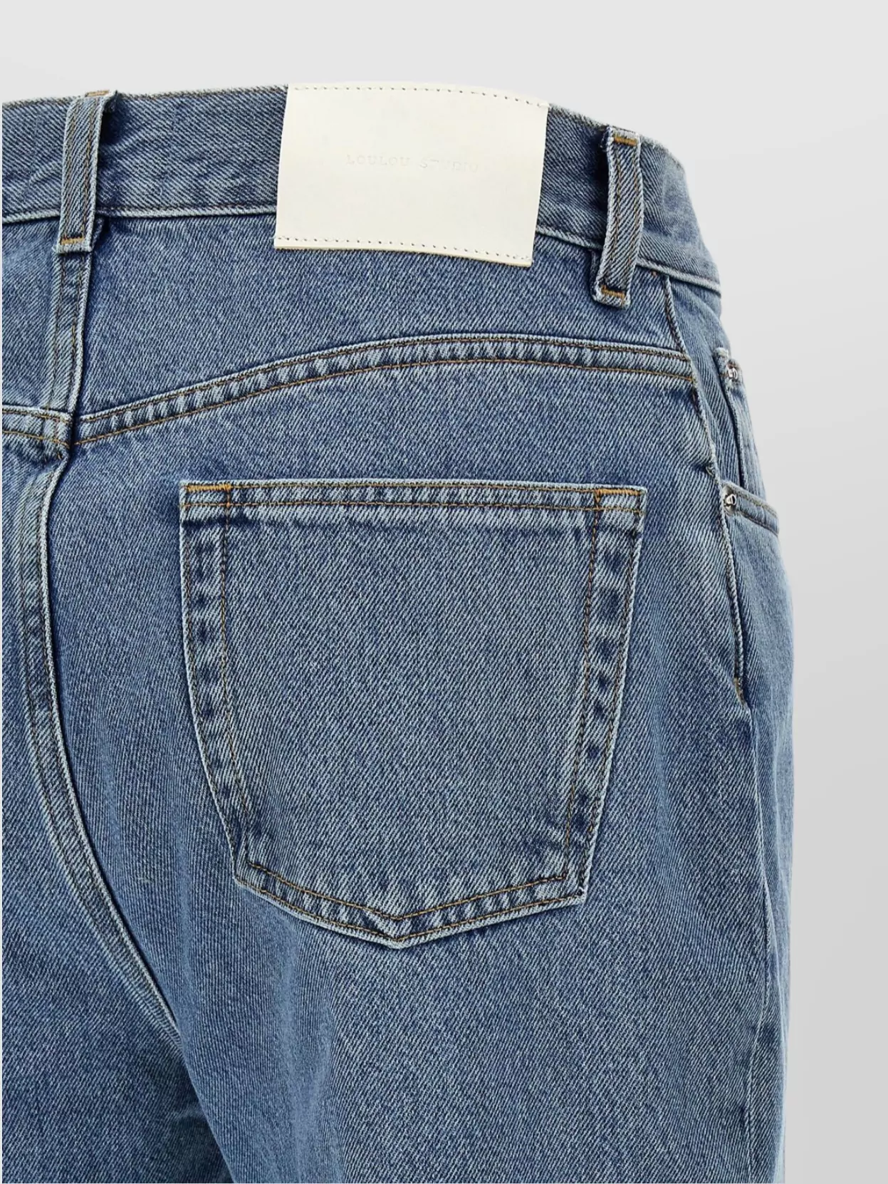 Loulou Studio Stitched Belt Loops Five-Pocket Trousers