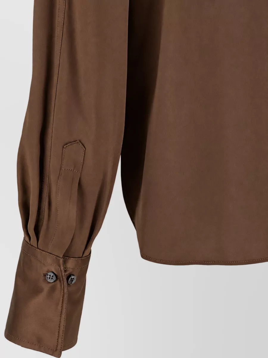 Brunello Cucinelli Silk Long-Sleeve Shirt