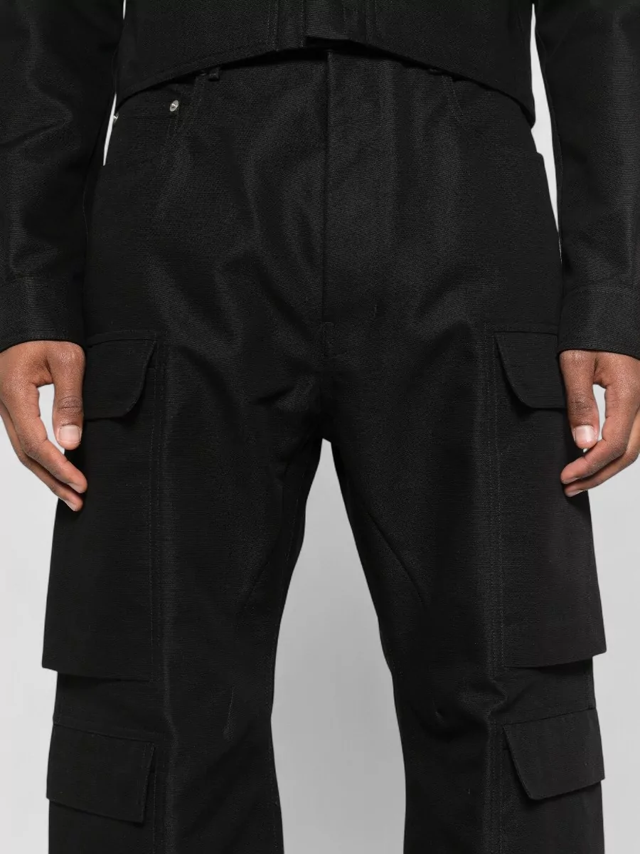 Rick Owens Geth Wide Leg Cargo Trousers Belt Loops