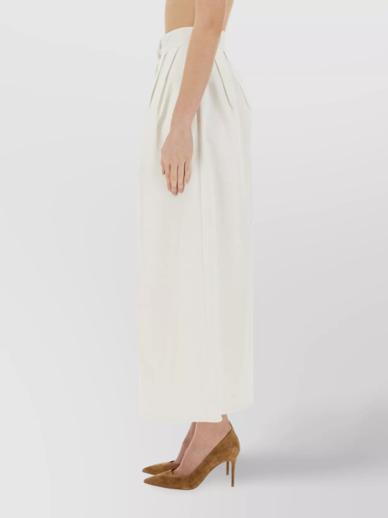 Max Mara High Waisted Pleated Long Skirt