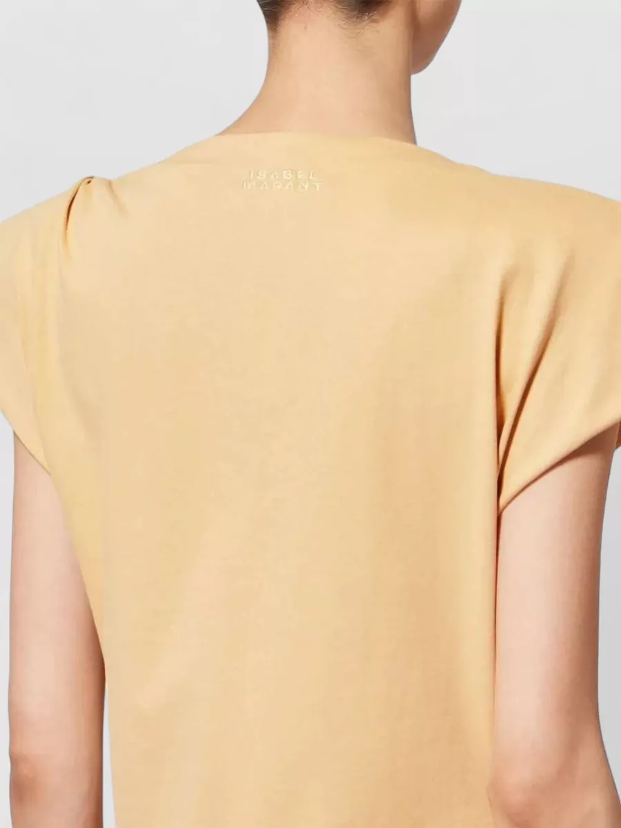 Isabel Marant Cap Sleeve Midi Dress Ruched Ruffle Slit