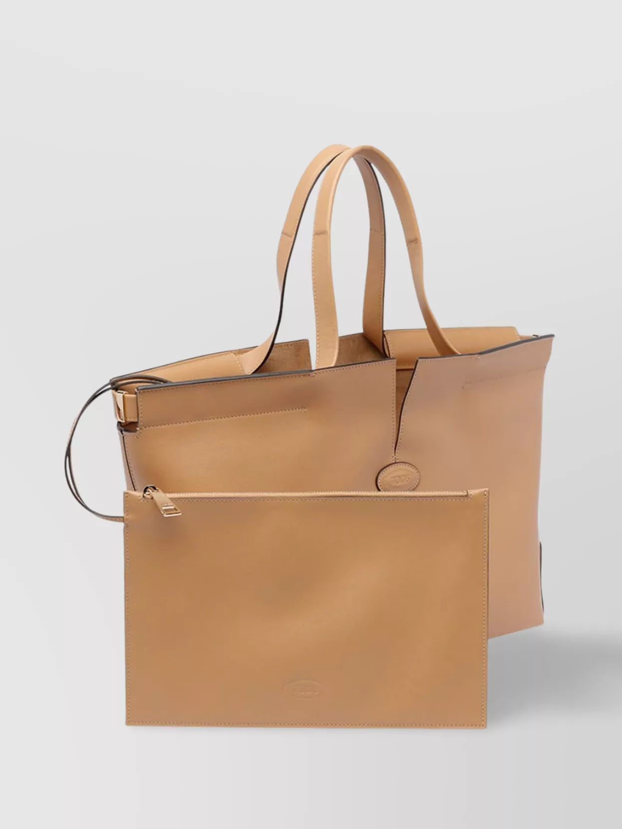 Tod's Stitched Contrast Double Handle Tote Bag