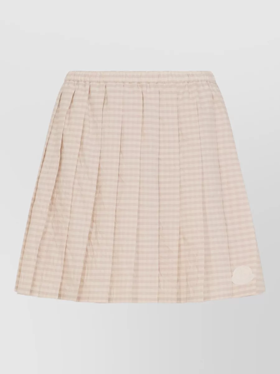 Moncler Checked Pleated Skirt