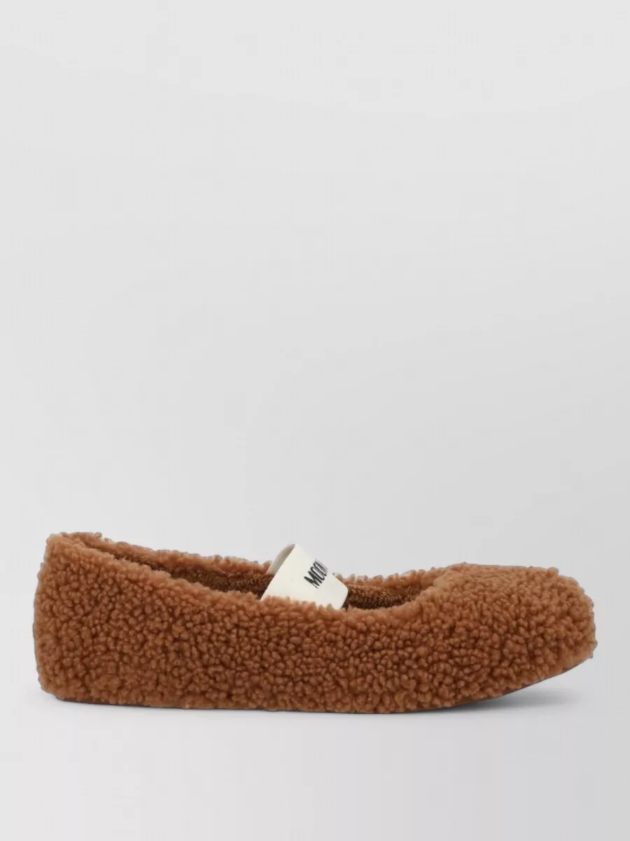 Moon Boot Shearling Ballerina Flats