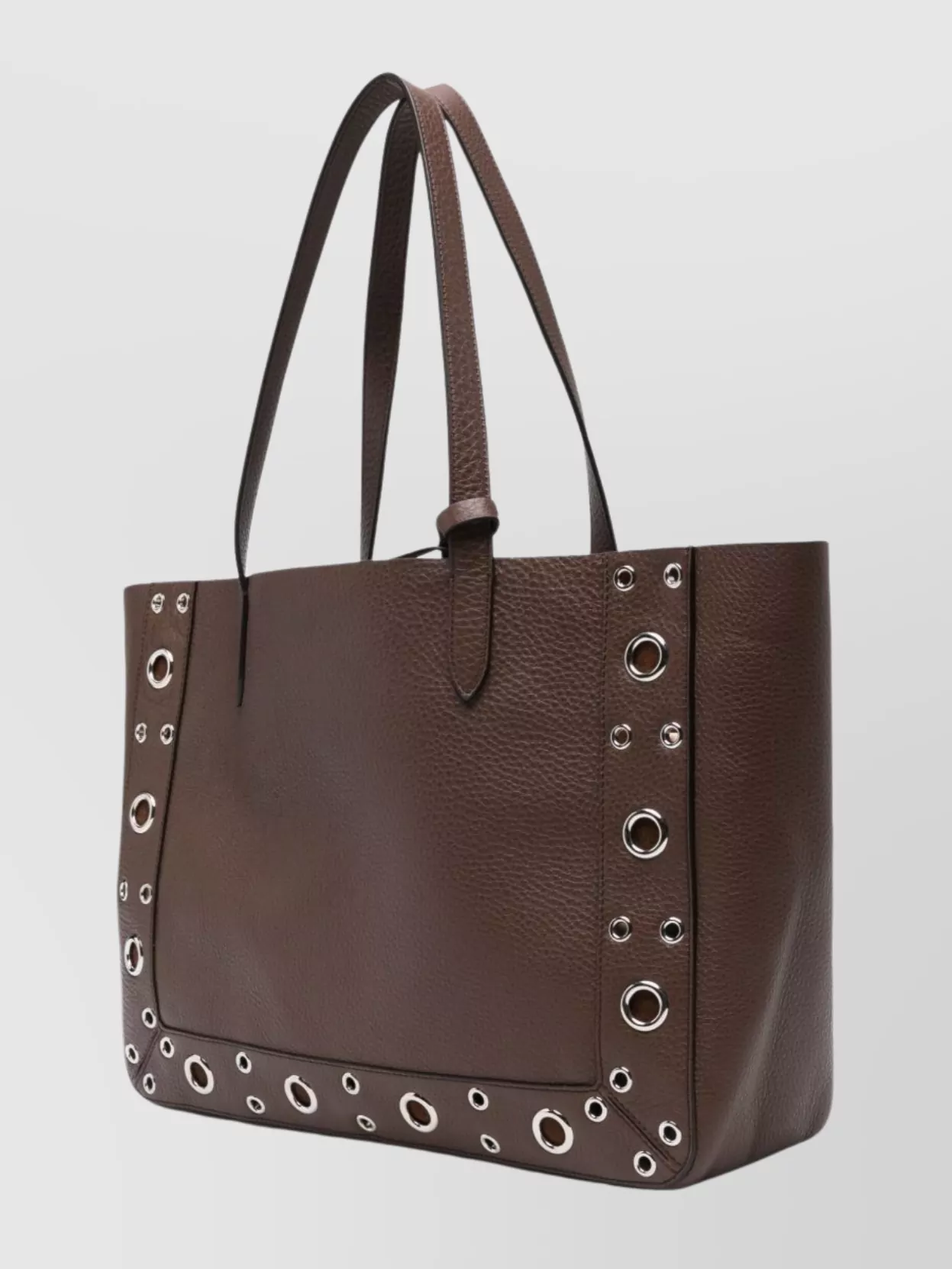 Valentino Garavani Medium Leather Tote With Eyelet And Studs