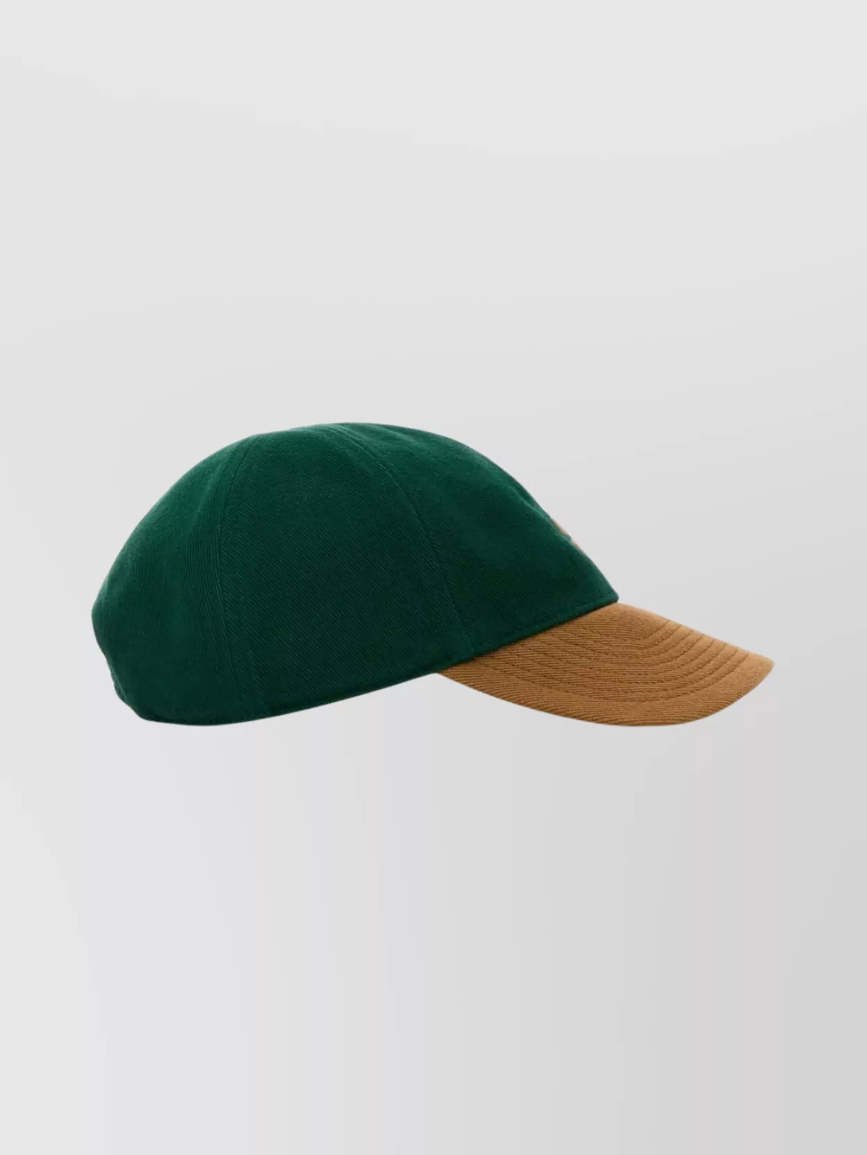 Miu Miu Two-tone Baseball Cap Curved Brim In Green