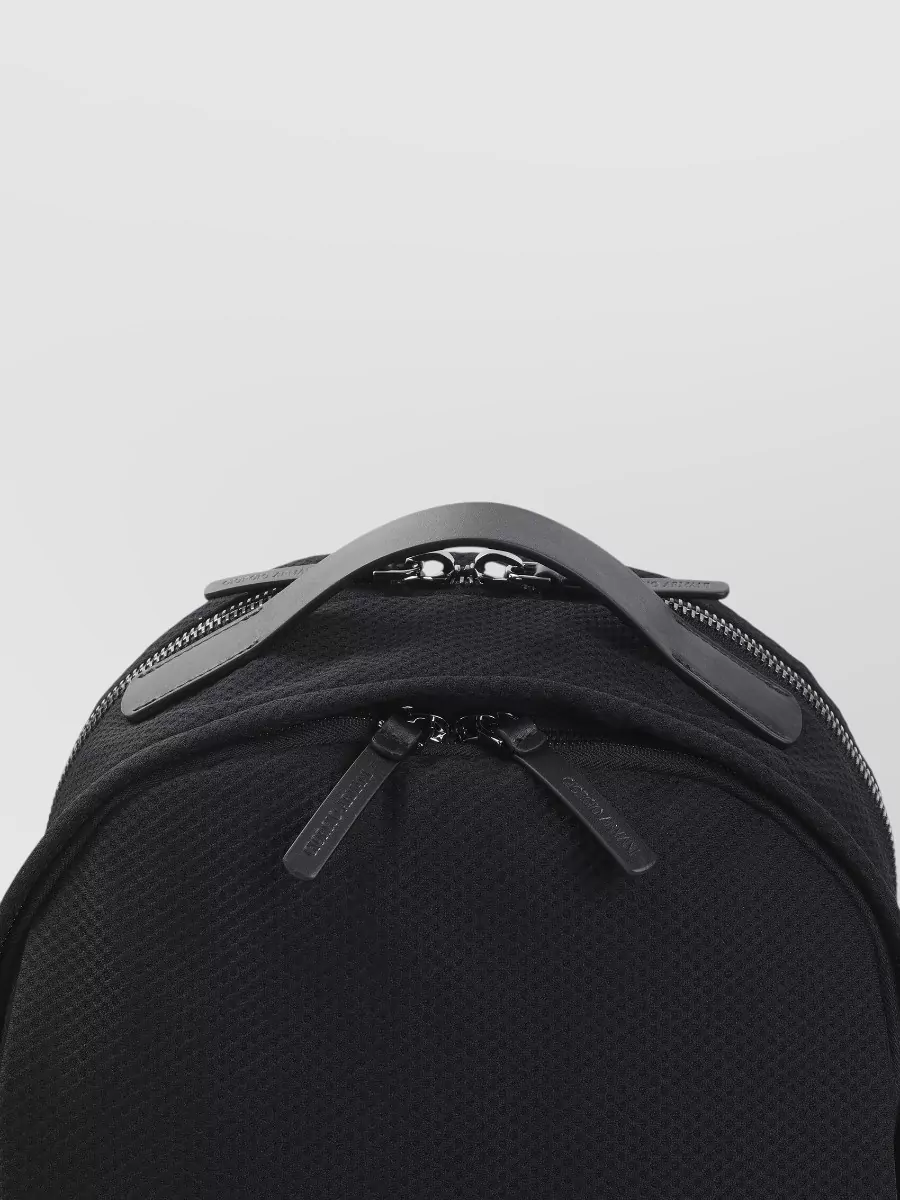 Giorgio Armani Mesh And Leather Backpack