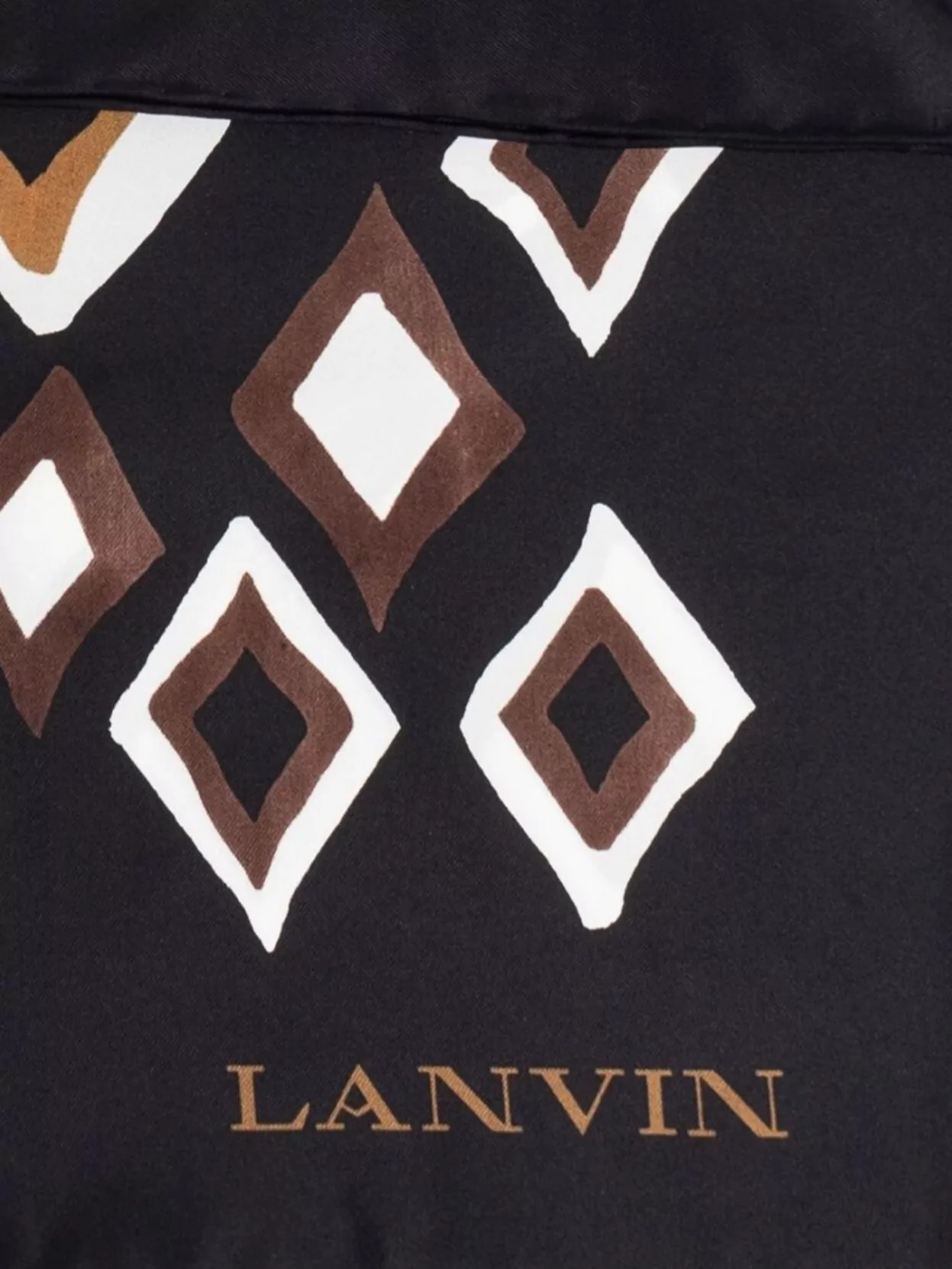 Lanvin Geometric Patterned Soft Texture Scarf